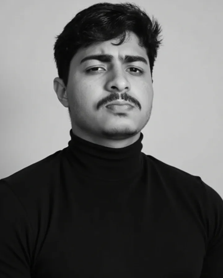 Amir Henry, retrato em preto e branco